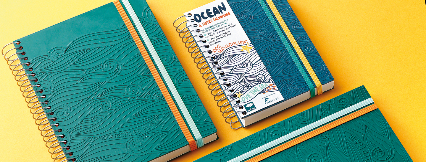 Arbos collezione OCEAN taccuini in plastica riciclata r