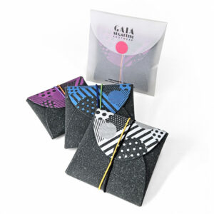 Portamonete/portacard 9x9 cm "Gaia Segattini Knotwear" in Ricuoio® con confezione.