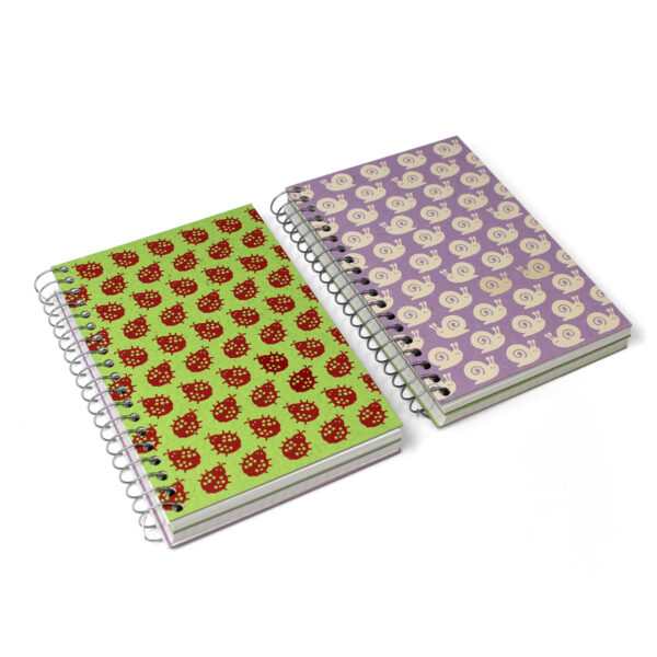 Notes a spirale double face doppia rigatura "Pups" in Cartapaglia e carta riciclata. - immagine 5
