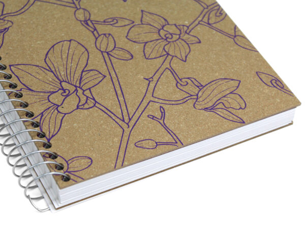 Notes a spirale neutro alto spessore "Orchidea" in Ricuoio® e carta riciclata. - immagine 6