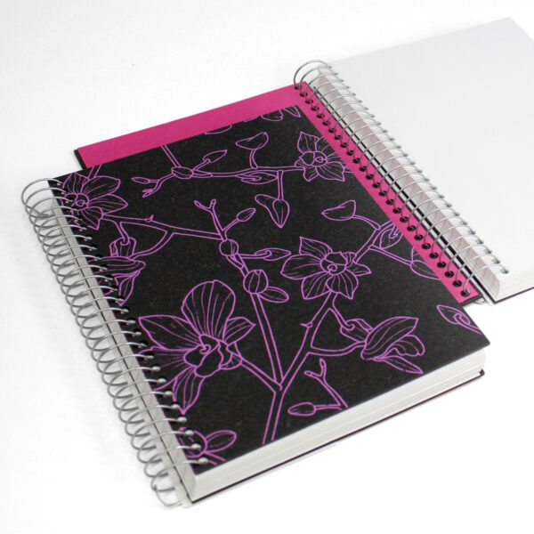 Notes a spirale neutro alto spessore "Orchidea" in Ricuoio® e carta riciclata. - immagine 4