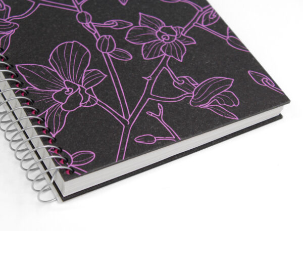 Notes a spirale neutro alto spessore "Orchidea" in Ricuoio® e carta riciclata. - immagine 5