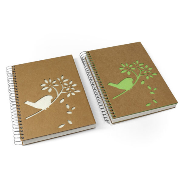 Notes a spirale a righe "Dream" copertina in cartoncino avana forato interno carta riciclata. - immagine 7