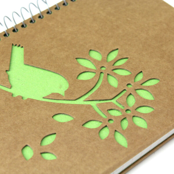 Notes a spirale a righe "Dream" copertina in cartoncino avana forato interno carta riciclata. - immagine 3