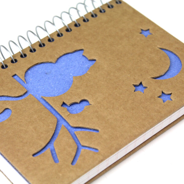 Notes a spirale a righe "Dream" copertina in cartoncino avana forato interno carta riciclata. - immagine 5