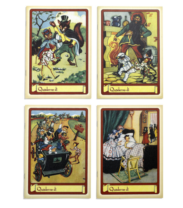 Quaderno A5 neutro "Pinocchio" in cartoncino e carta riciclata 4 soggetti assortiti. - immagine 2