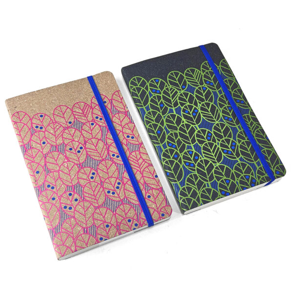 Taccuino ecologico "Leaves" copertina morbida in Ricuoio® apertura superflat - immagine 5