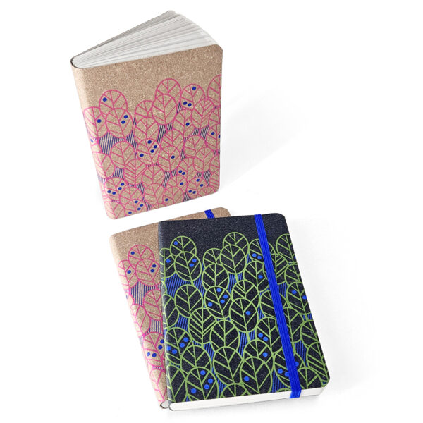 Taccuino ecologico "Leaves" copertina morbida in Ricuoio® apertura superflat - immagine 6