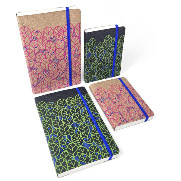 Taccuino ecologico "Leaves" copertina morbida in Ricuoio® apertura superflat