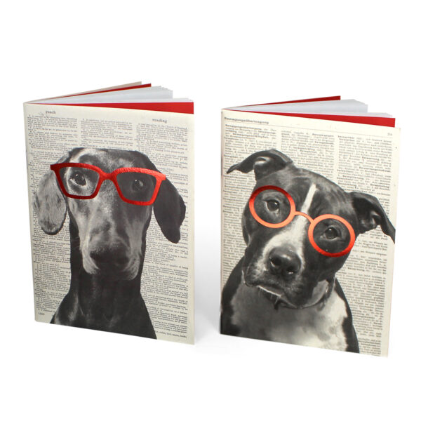 Quadernino 12x17 cm neutro "Cave Canem" in cartoncino e carta riciclata 4 sogg. assortiti. - immagine 2