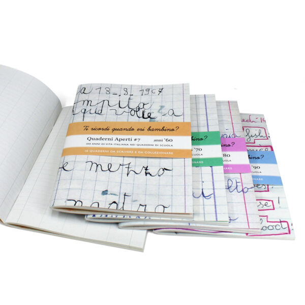 Quaderno A5 "Quaderni Aperti" in cartoncino e carta riciclata, inserto pagine storiche. - immagine 2