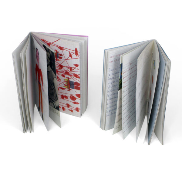 Quaderno A5 "Quaderni Aperti" in cartoncino e carta riciclata, inserto pagine storiche. - immagine 3