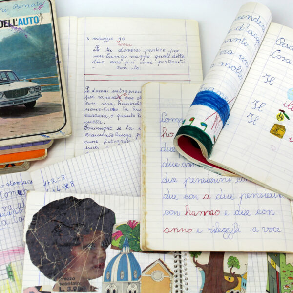 Quaderno A5 "Quaderni Aperti" in cartoncino e carta riciclata, inserto pagine storiche. - immagine 5