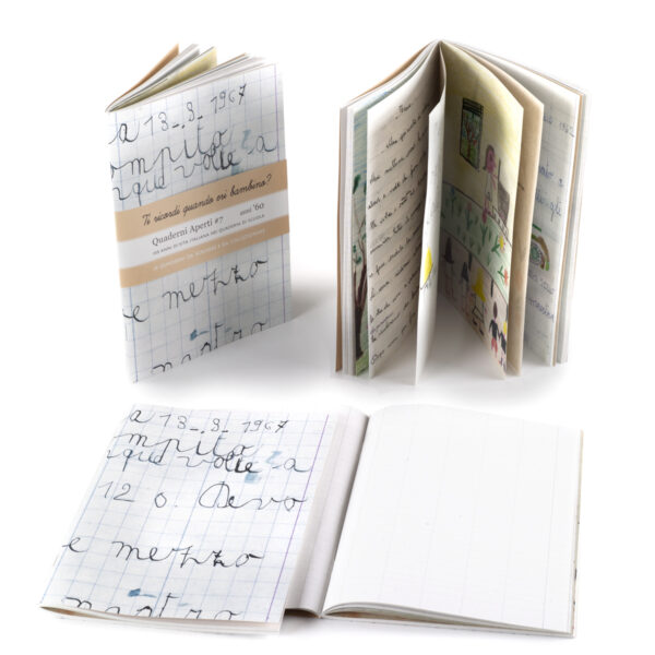 Quaderno A5 "Quaderni Aperti" in cartoncino e carta riciclata, inserto pagine storiche. - immagine 8
