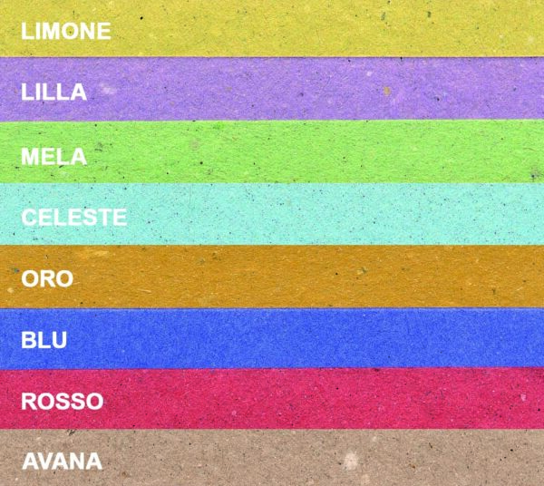 Biglietti 8,5x13 cm Pack raffia 10 biglietti monocolore con busta in Cartapaglia. - immagine 2