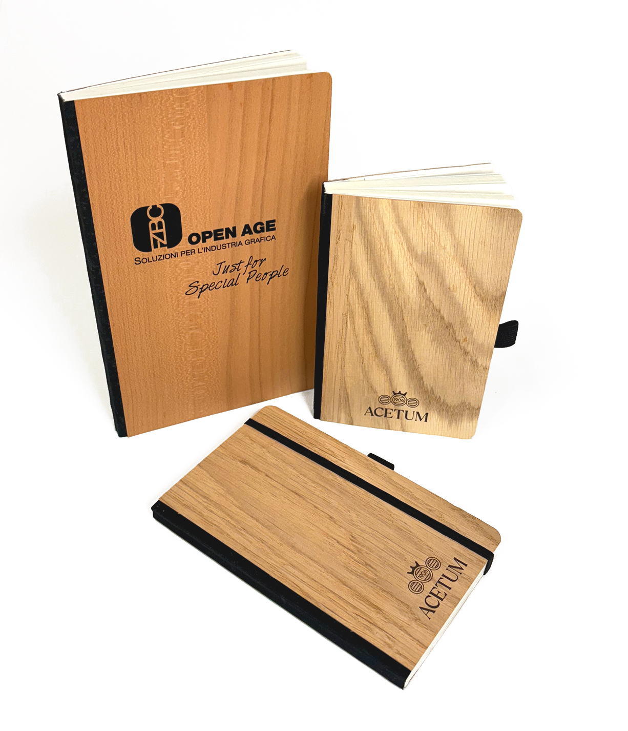 Taccuini personalizzati in woodbywood particolare di taccuini personalizzati con dorso in tela