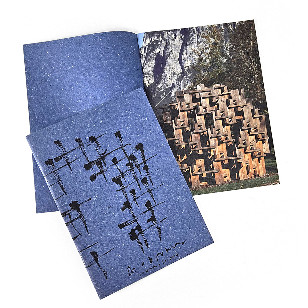 quaderni ecologici Arbos per Arte Sella cartapaglia blu quaderni ecologici Arbos per Arte Sella Kodama by Kengo Kuma