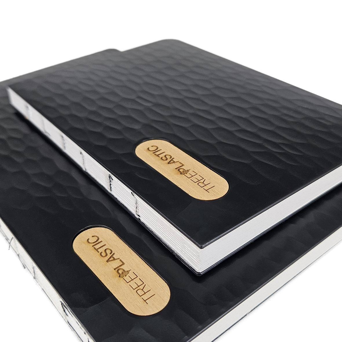 Taccuino Treeplastic in carta riciclata copertina rigida apertura superflat, confezione regalo - immagine 3