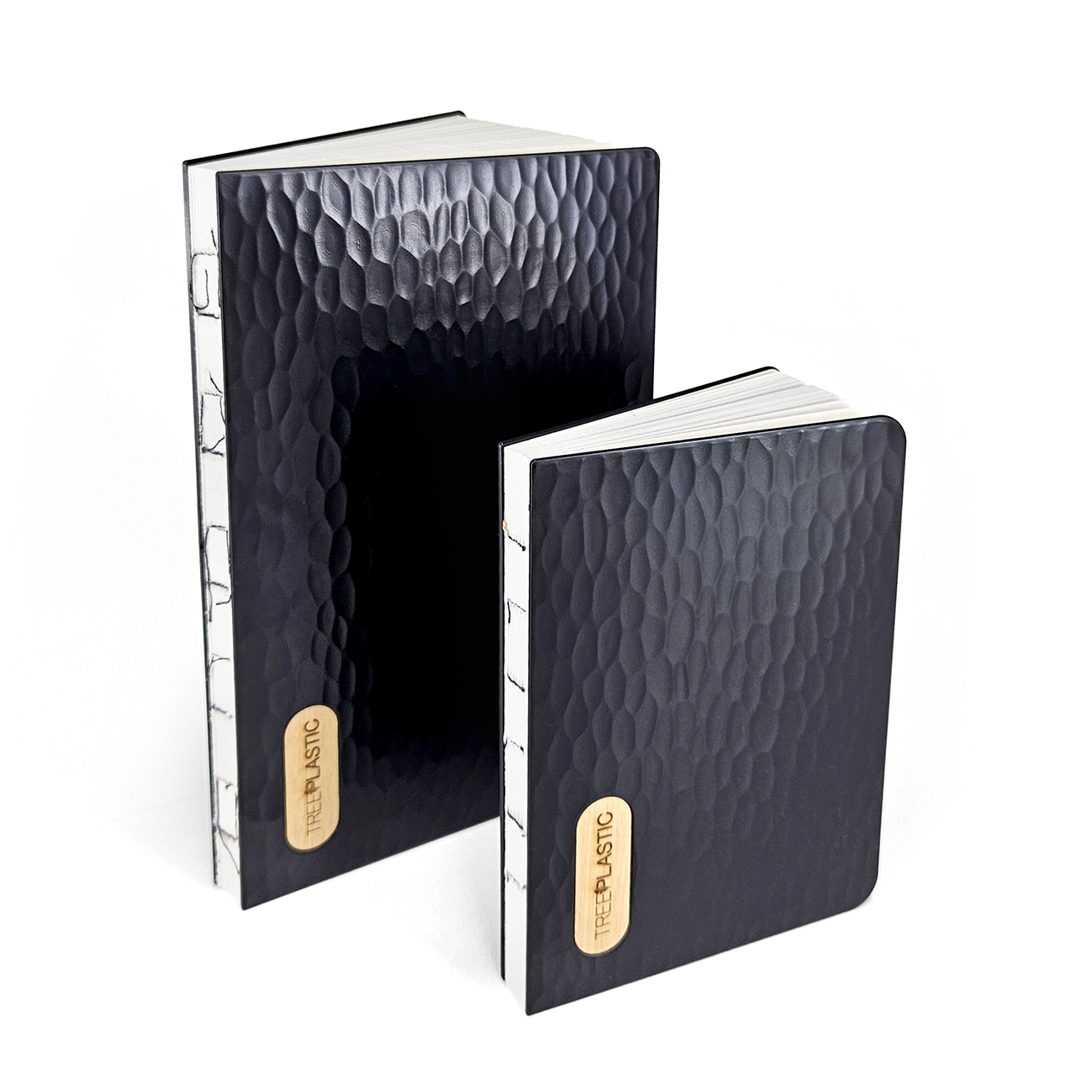 Taccuino Treeplastic in carta riciclata copertina rigida apertura superflat, confezione regalo - immagine 2