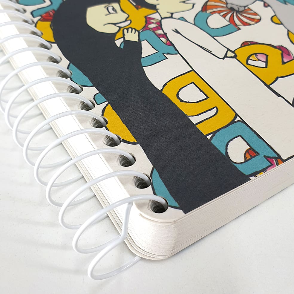 Arbos detail rounded corners on spiral notepad